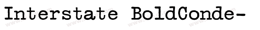 Interstate BoldConde字体转换